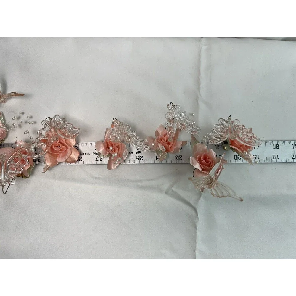Vtg Silvestri Glass Hummingbird Pink Flower Clip-On Ornament  7 Butterfly 2 Bird - Picture 4 of 8